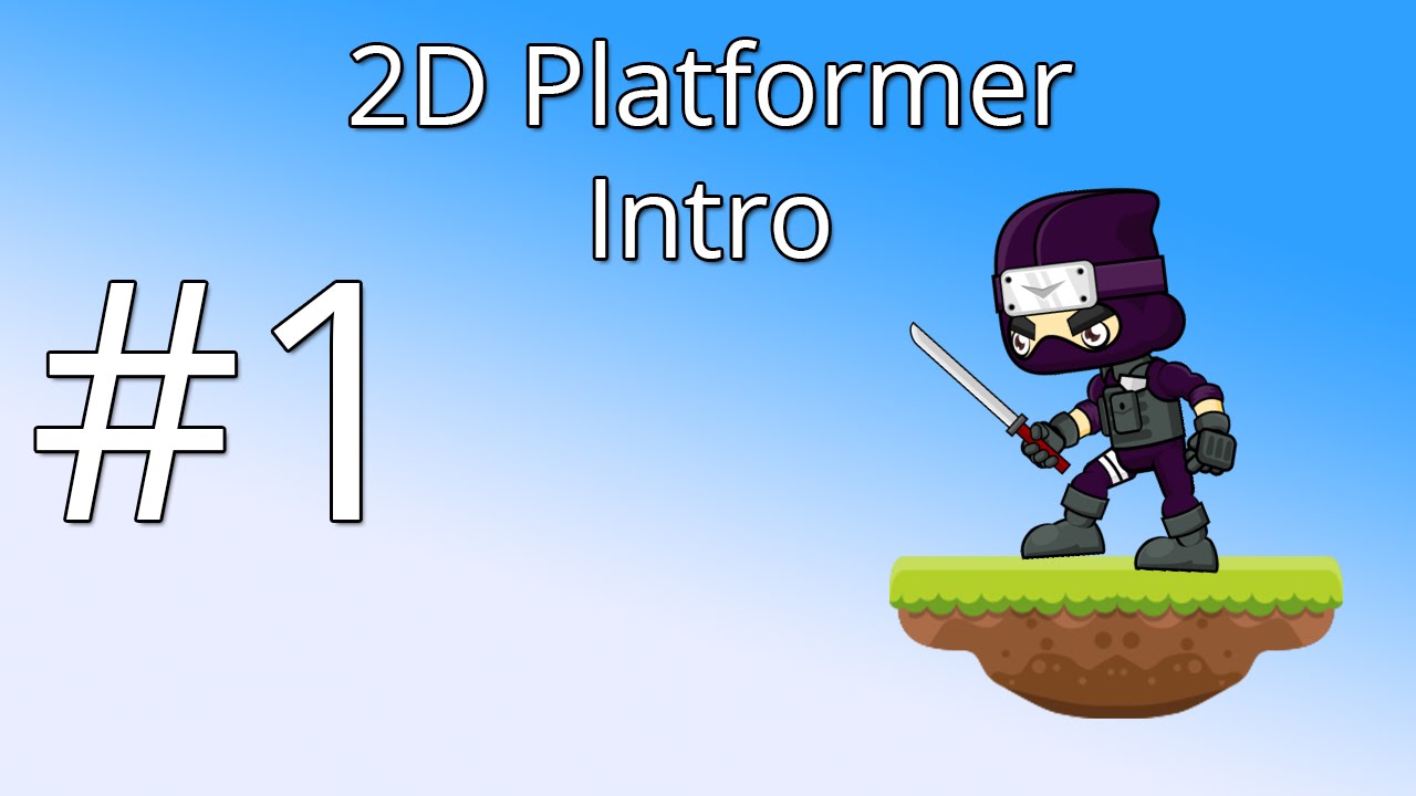 1. Unity 5 tutorial for beginners 2D Platformer Intro Game