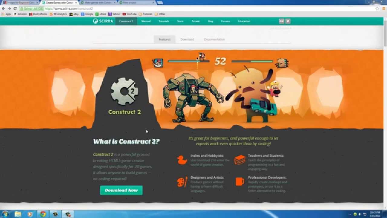 Game Development w/ Construct 2 Tutorial 1 Introduction Game Game Development w/ Construct 2 Tutorial 1 Introduction Game