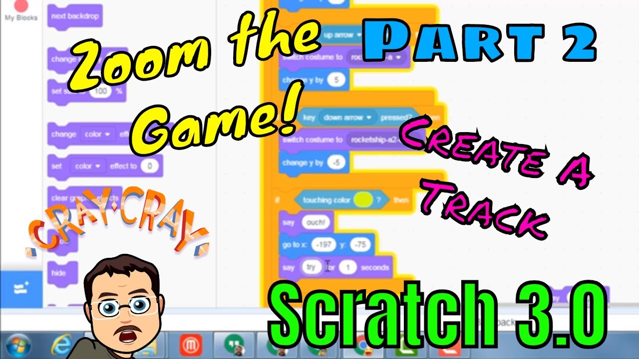 Simple Scratch Coding Zoom! The Game Design a Track Part 2 Game