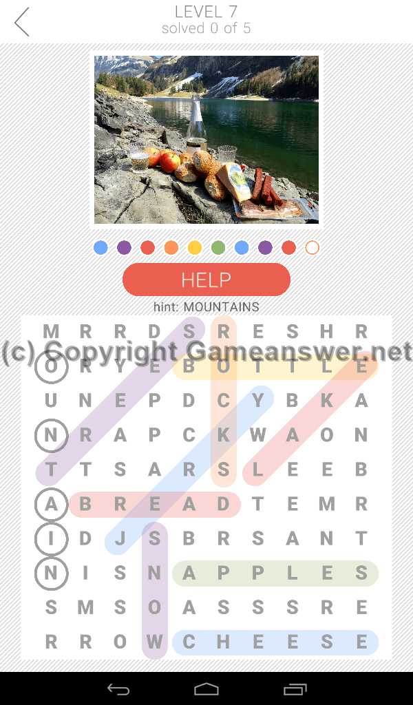 10x10 Word Search Level 7 Answers and Hints Game Answer
