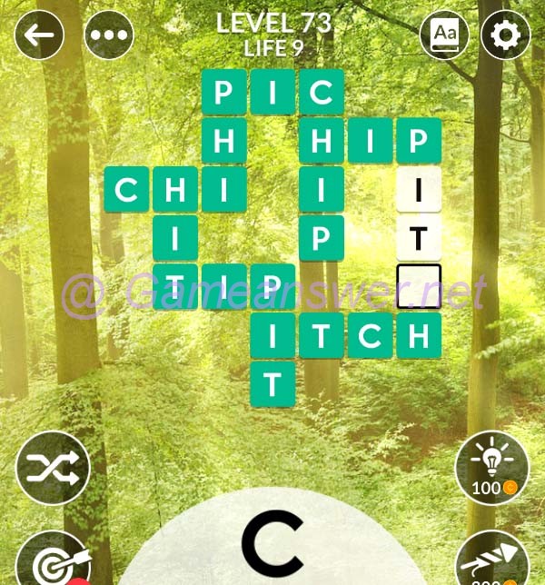 Wordscapes Level 73 Answers [ + Bonus Words ] GameAnswer