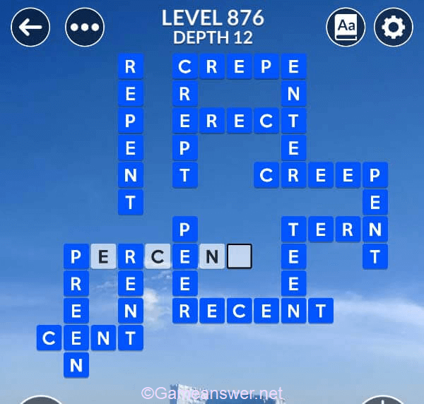 Wordscapes Level 876 Answers [ + Bonus Words ] GameAnswer