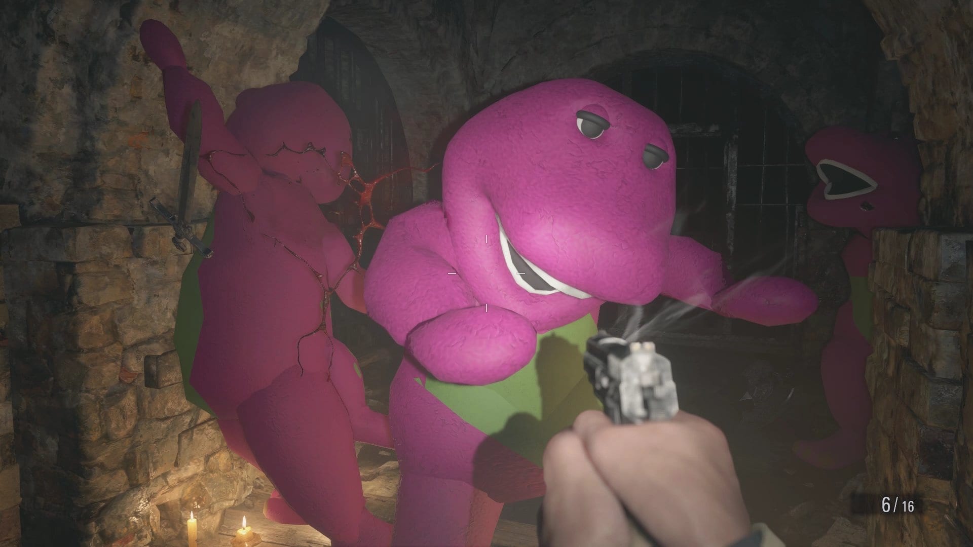 There's Already A Barney The Dinosaur Mod For Resident Evil Village