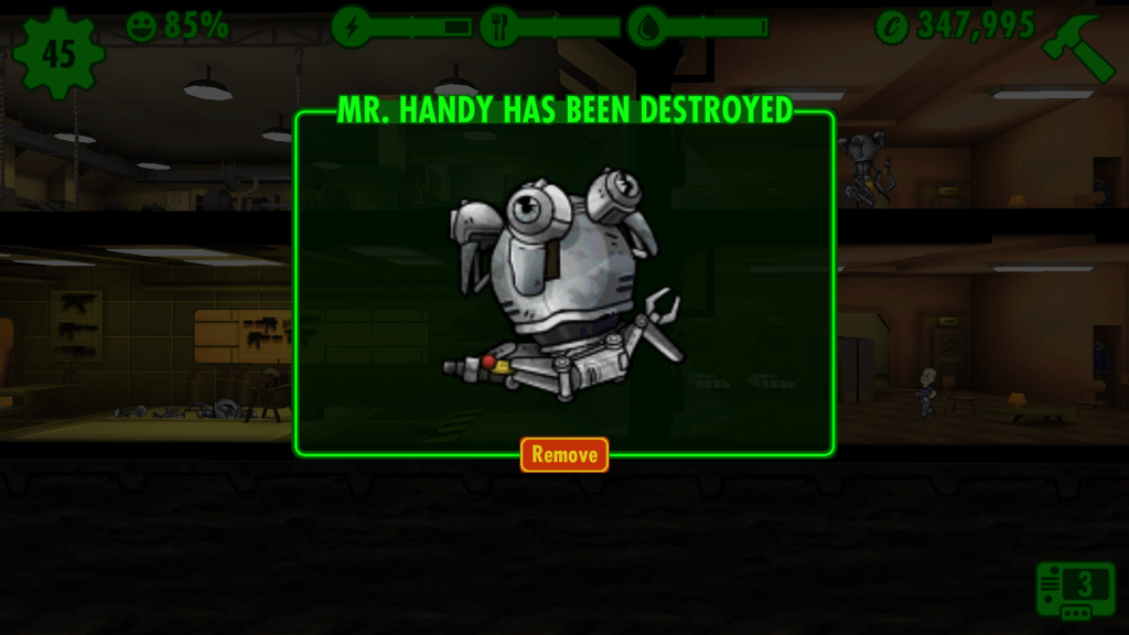 Fallout Shelter How to heal Mr. Handy GameCMD