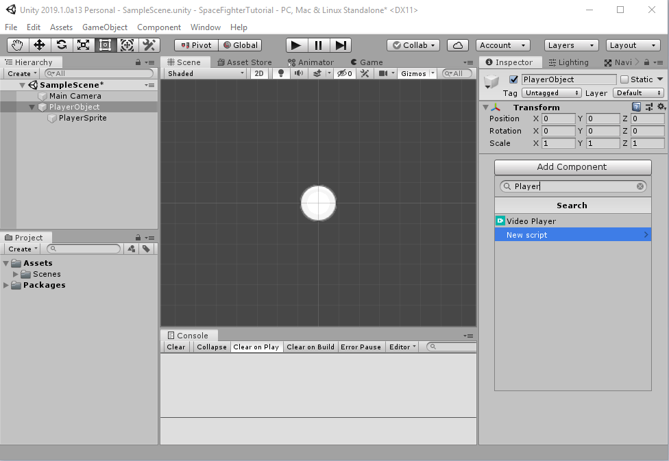 Full Unity 2D Game Tutorial 2019 Player Movement