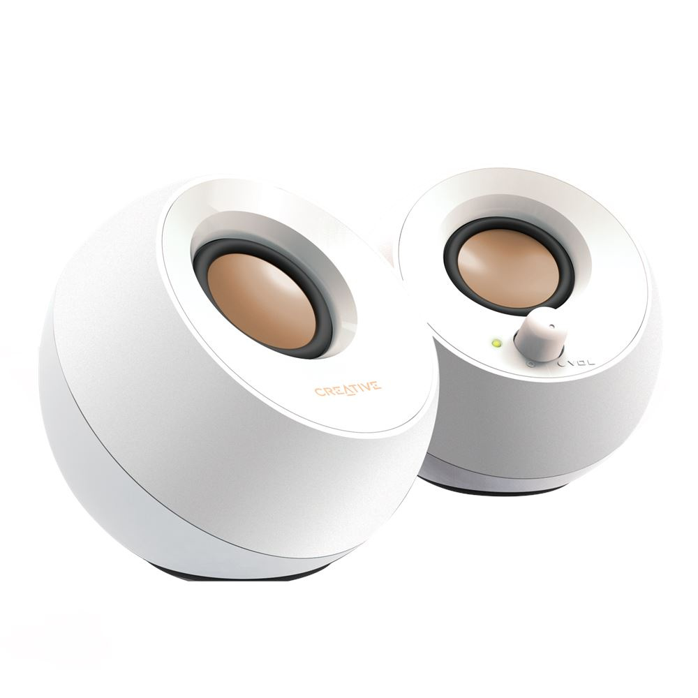 CREATIVE PEBBLE WHITE USB Desk Speaker 2.0 MODEL MF1680 / SPPBLWH