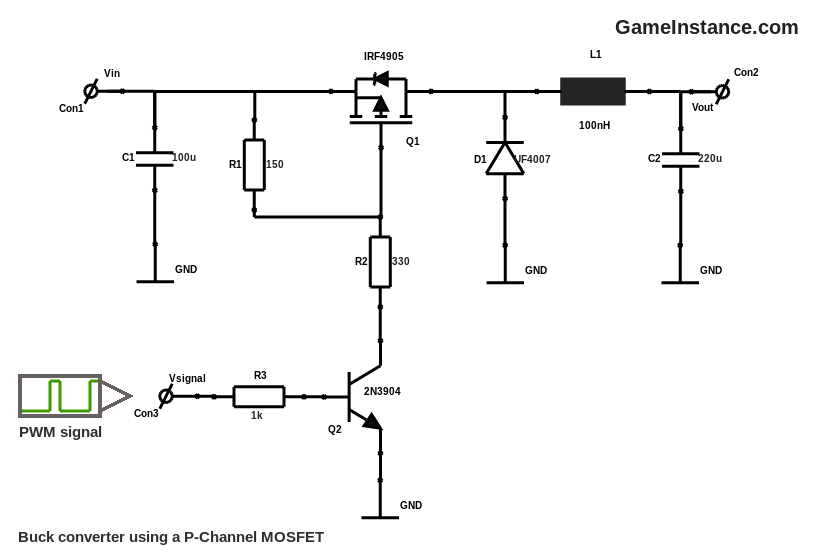 Buck Converter Circuit Diagram Using Mosfet