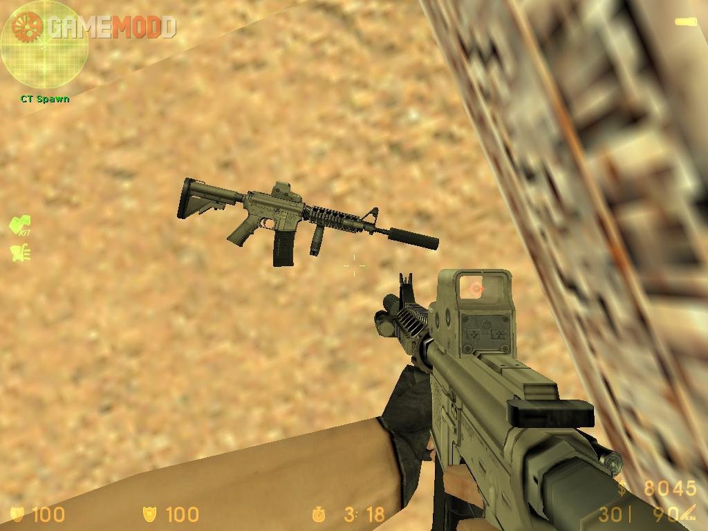 Tan M4A1 » CS 1.6 Skins Weapons Colt M4A1 GAMEMODD