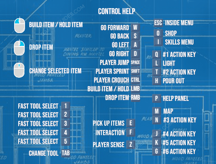 House Builder PC Keyboard Controls