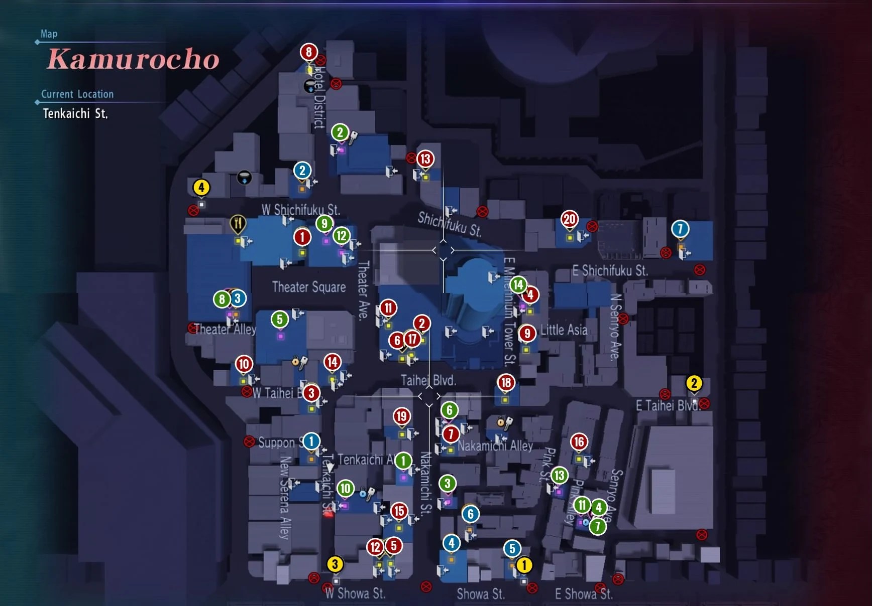 Yakuza 6 Kamurocho Map Yakuza 6 Game Guide