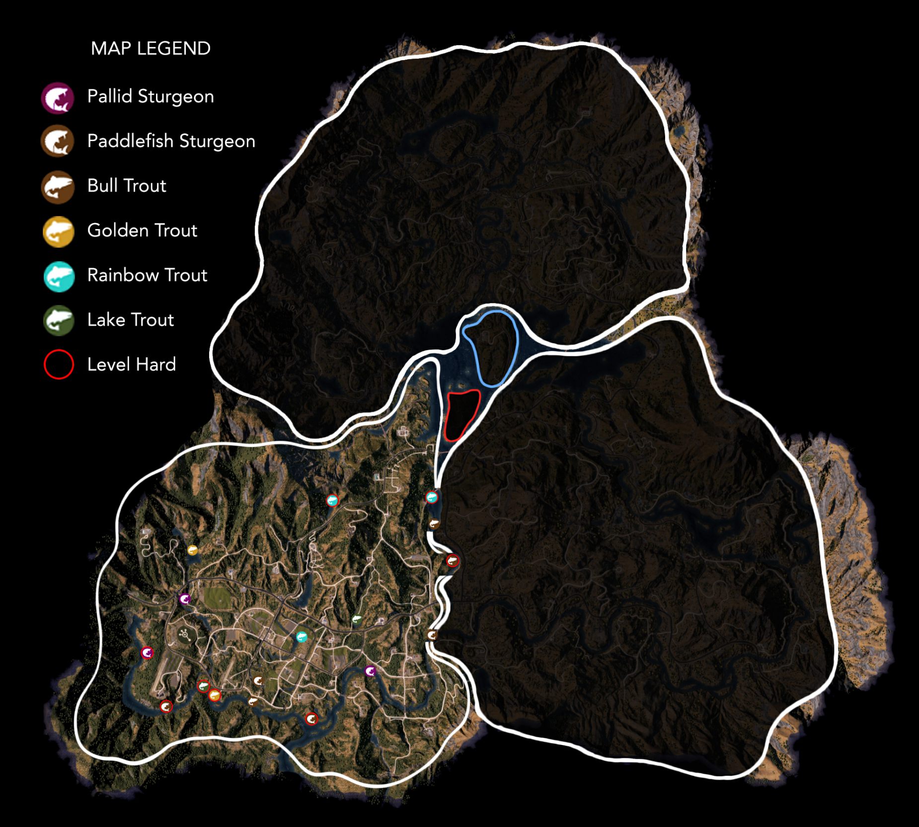 Fish and fishing spots in Holland Valley Map Far Cry 5 Game Guide
