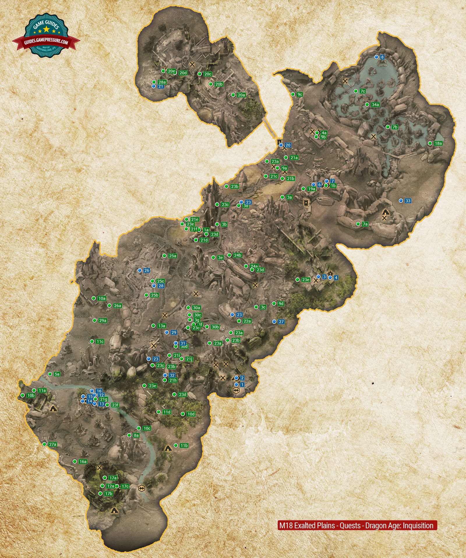 Dragon Age Inquisition M18 Exalted Plains Quest Map