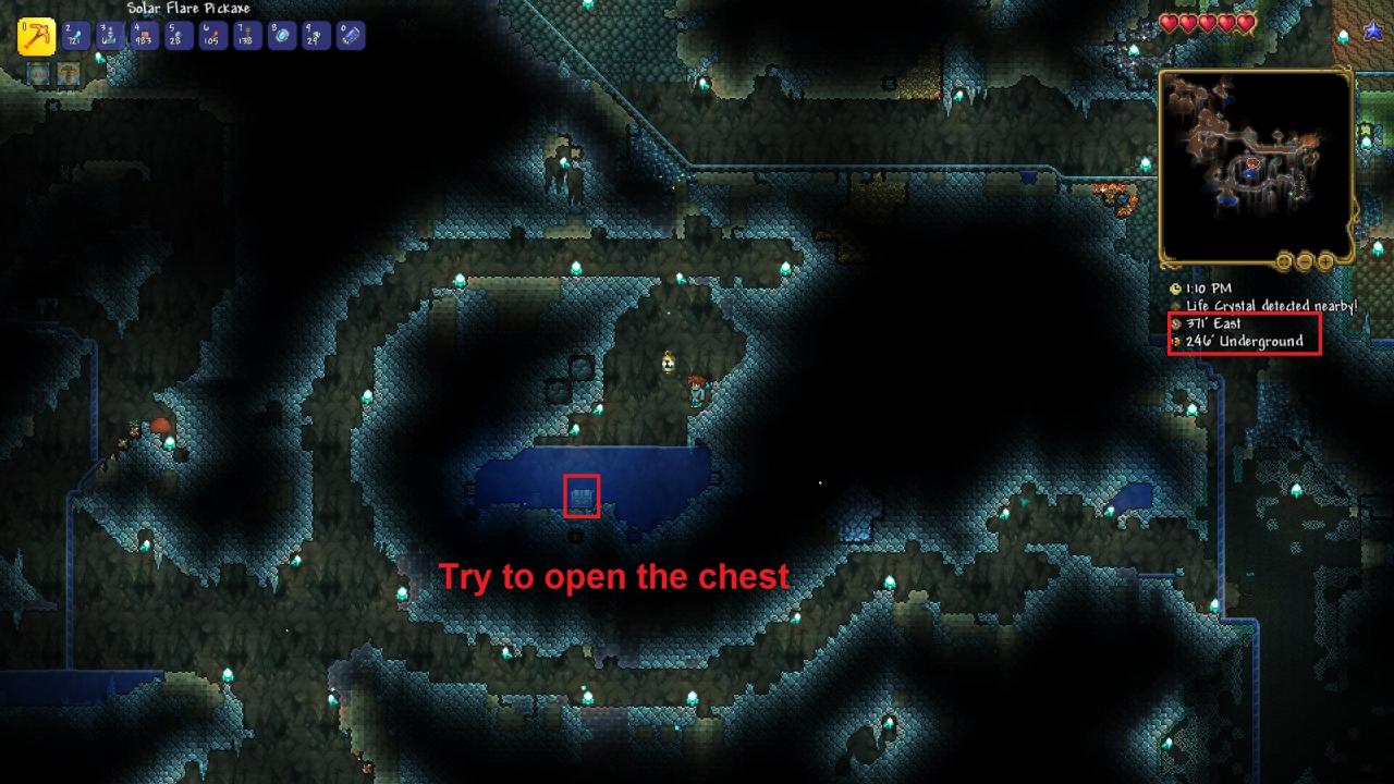 Terraria Dead Man's Chest Location (How to use the World Seed