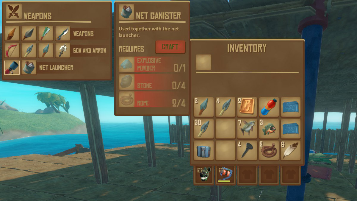 How to make net launcher ammo in Raft Gamepur