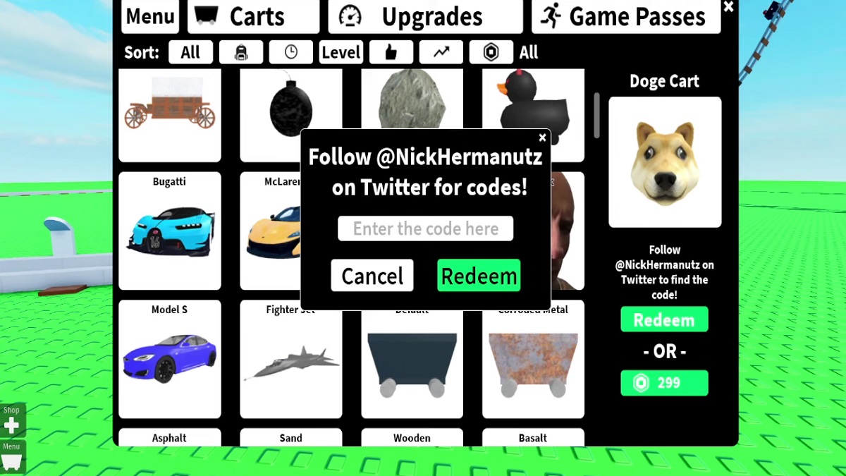 Create a Cart Ride! Codes (June 2023) Gamepur