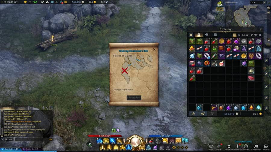 Lost Ark Treasure Map Guide Waiting Elemental's Rift