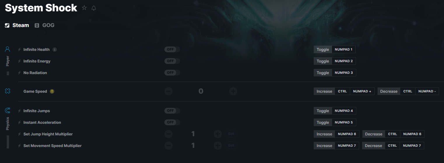 System Shock - Cheats, Trainers, Codes - Games Manuals