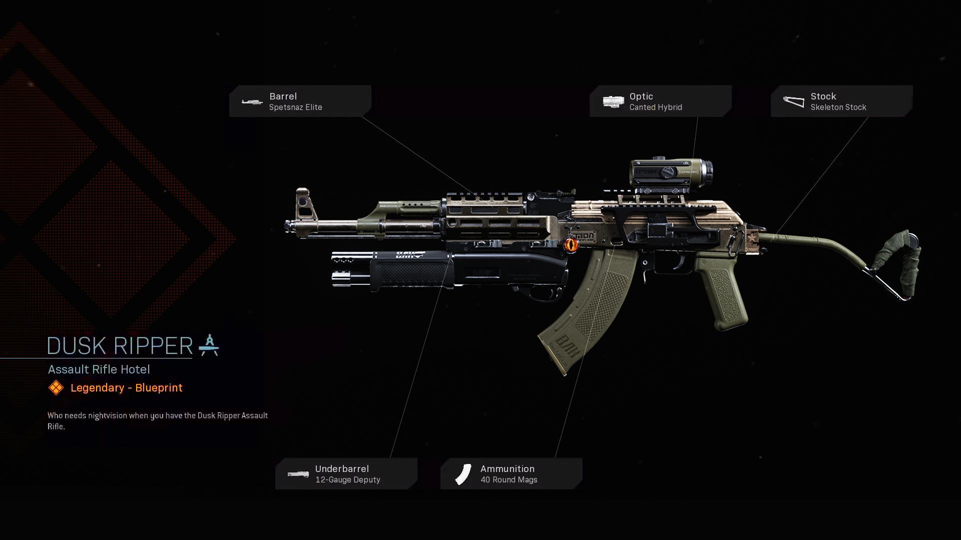 Dusk Ripper COD Warzone Modern Warfare Weapon Blueprint Call of Duty