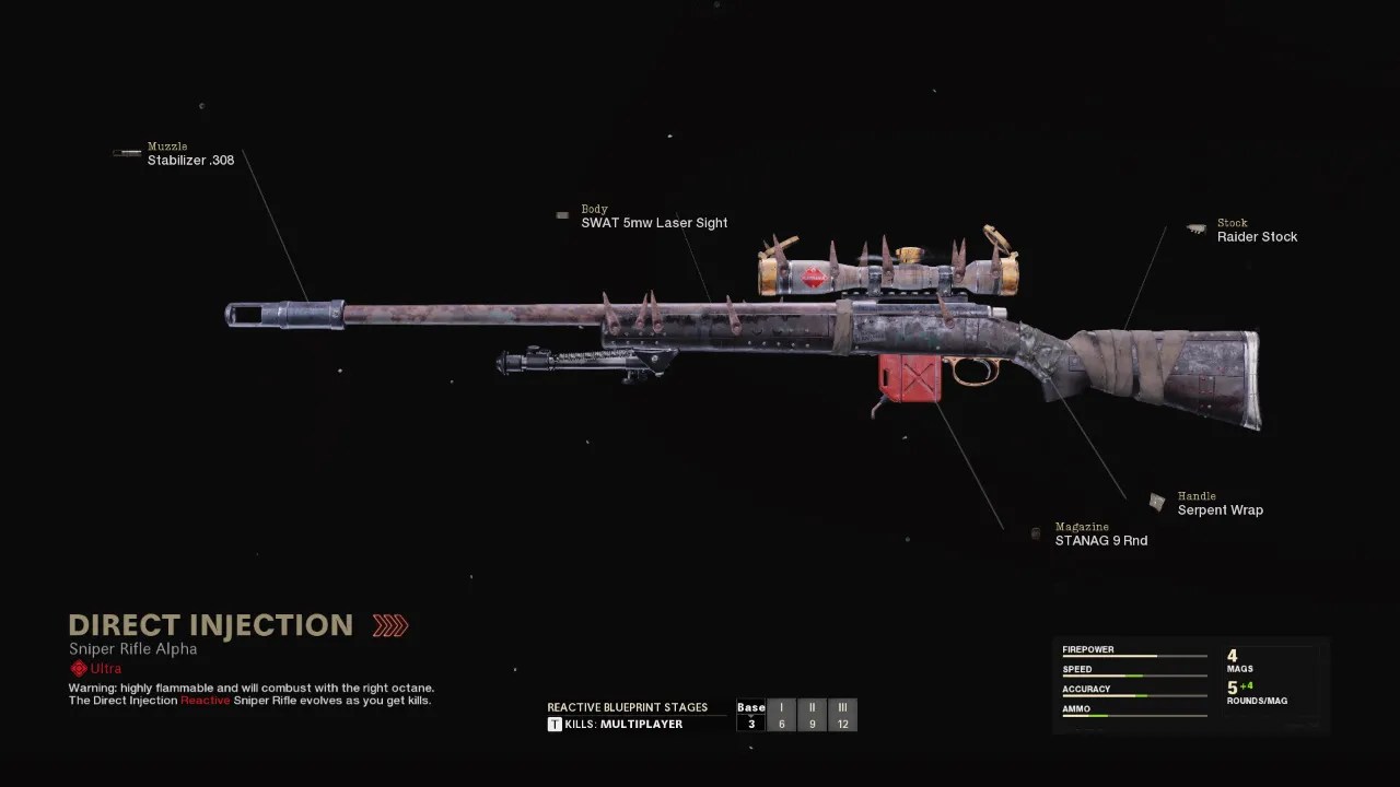Direct Injection COD Warzone and Black Ops Cold War Weapon Blueprint Call of Duty