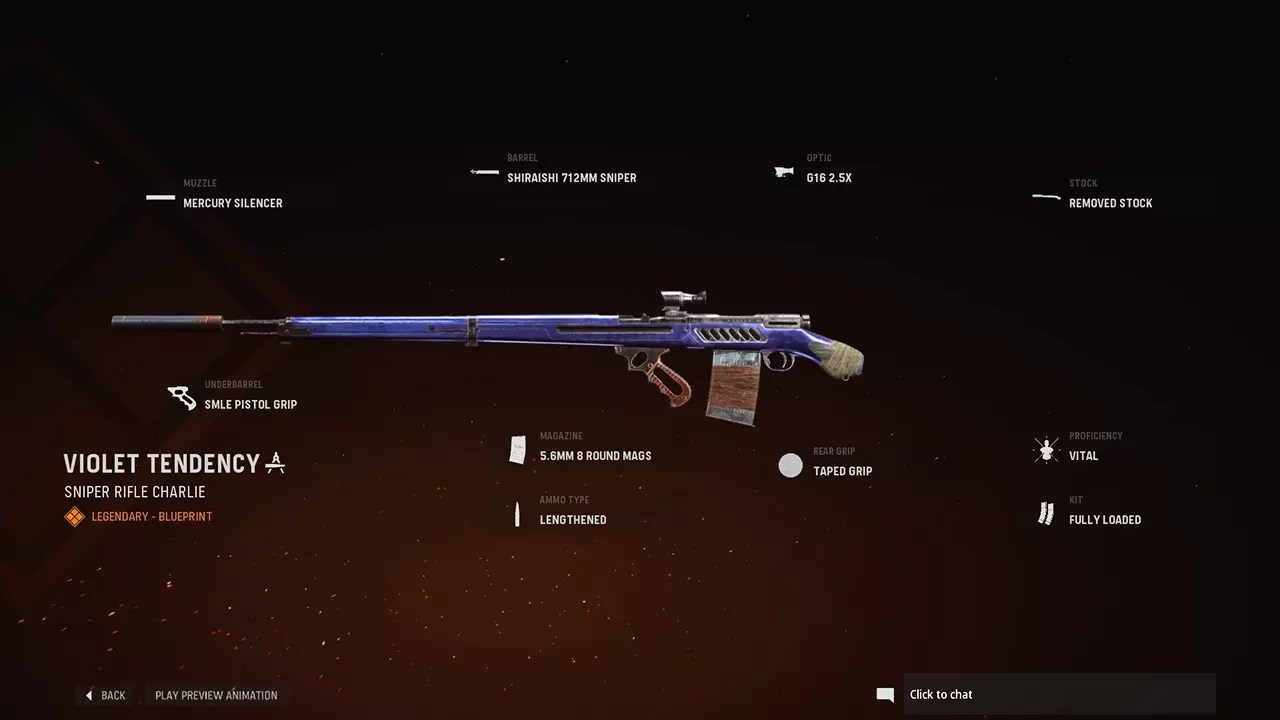 Violet Tendency COD Warzone and Vanguard Weapon Blueprint Call of Duty