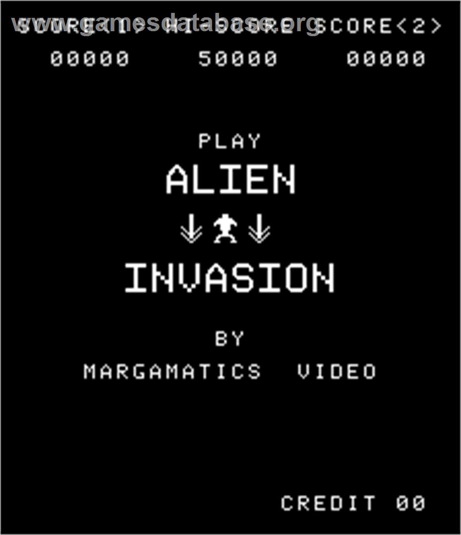 Alien Invasion Arcade Artwork Title Screen
