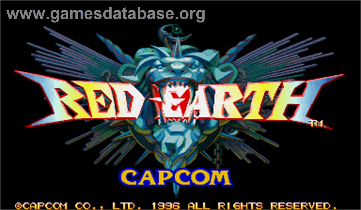 Red Earth Arcade Artwork Title Screen