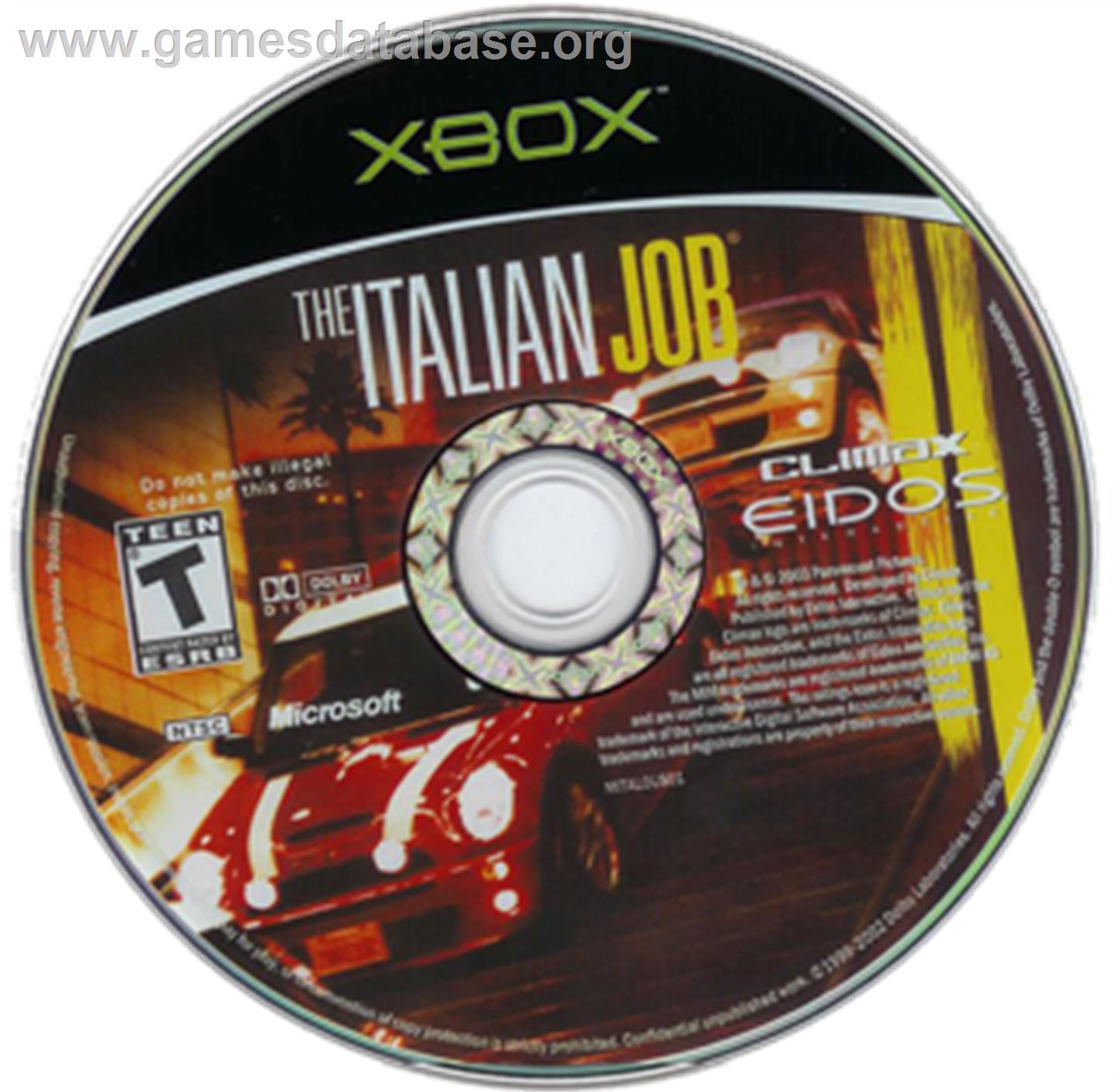 Italian Job Microsoft Xbox Artwork CD