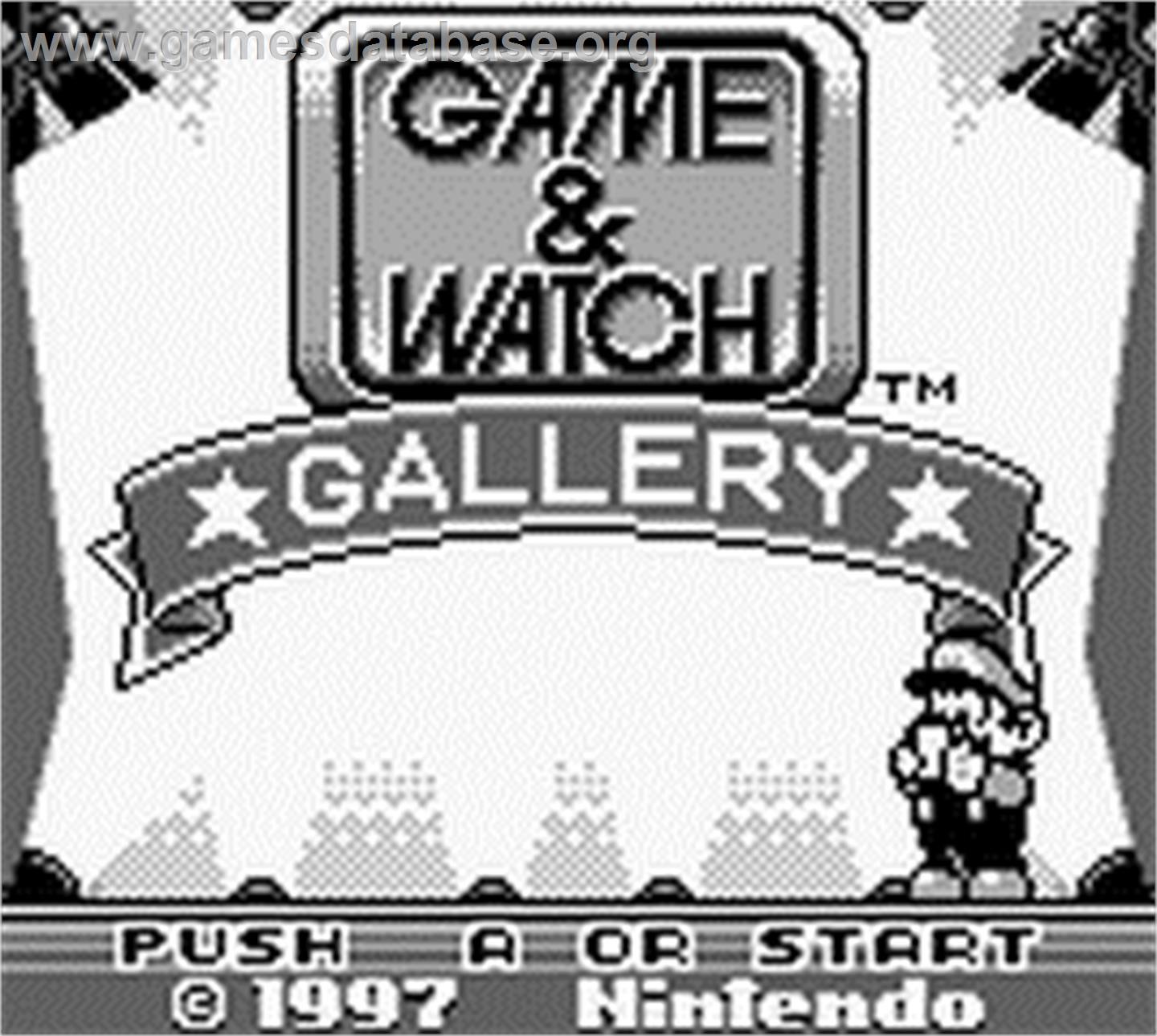 Game & Watch Gallery Nintendo Game Boy Artwork Title Screen