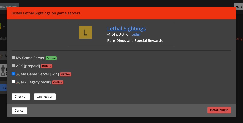 Plugin Manager - Gameserverapp.com