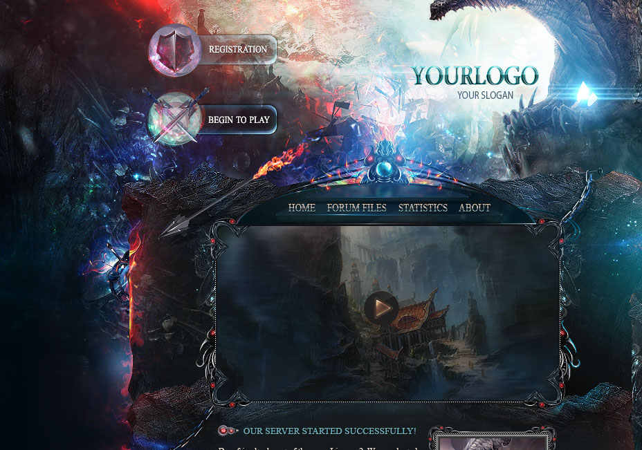 Dragon Game Web Template