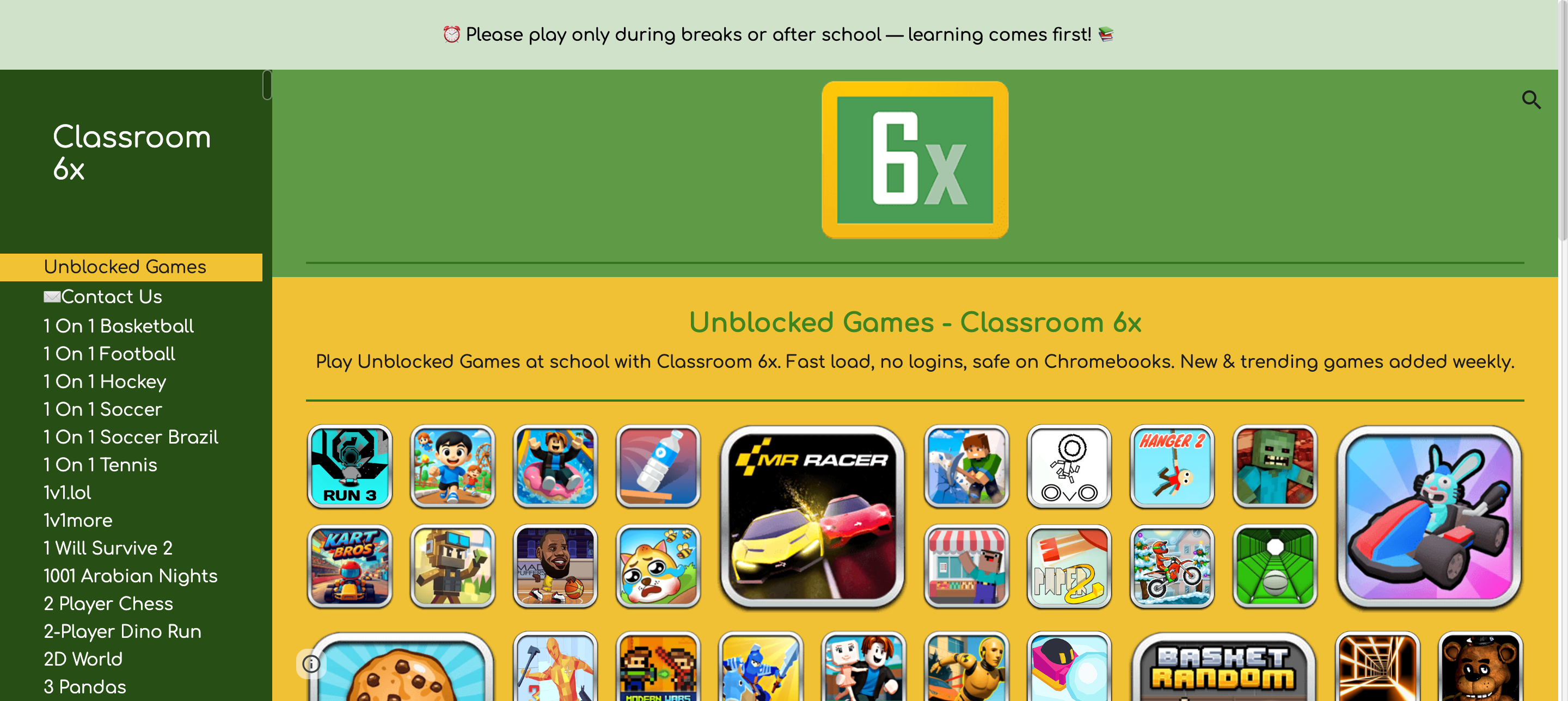 Classroom 6x The Ultimate Unblocked Games Platform GamesNav