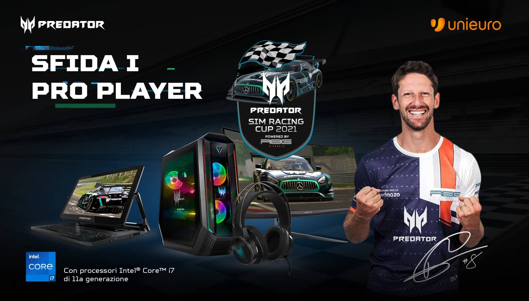 Predator Sim Racing Cup 2021, sfidate Grosjean GameSource