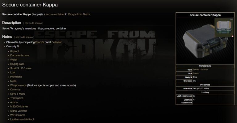 How to Obtain Kappa Container Tarkov and other FAQs Game Specifications