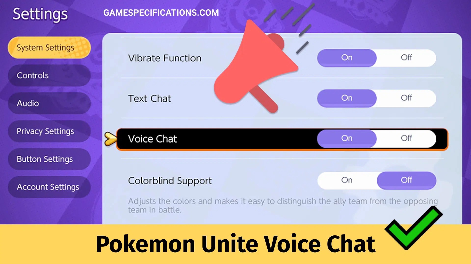 Pokemon Unite Voice Chat Explained Game Specifications