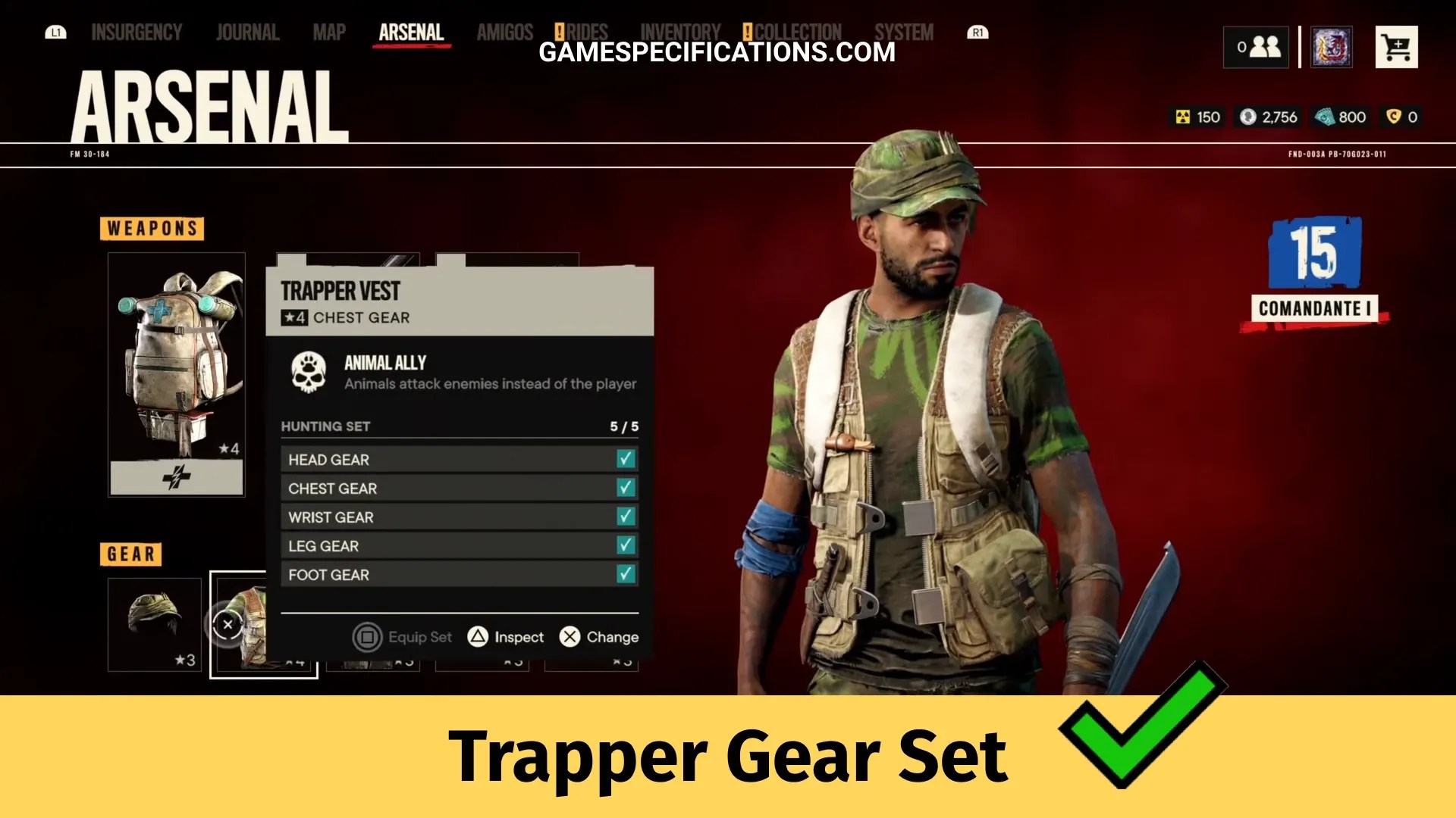 How To Get The Trapper Gear Set In Far Cry 6 Game Specifications