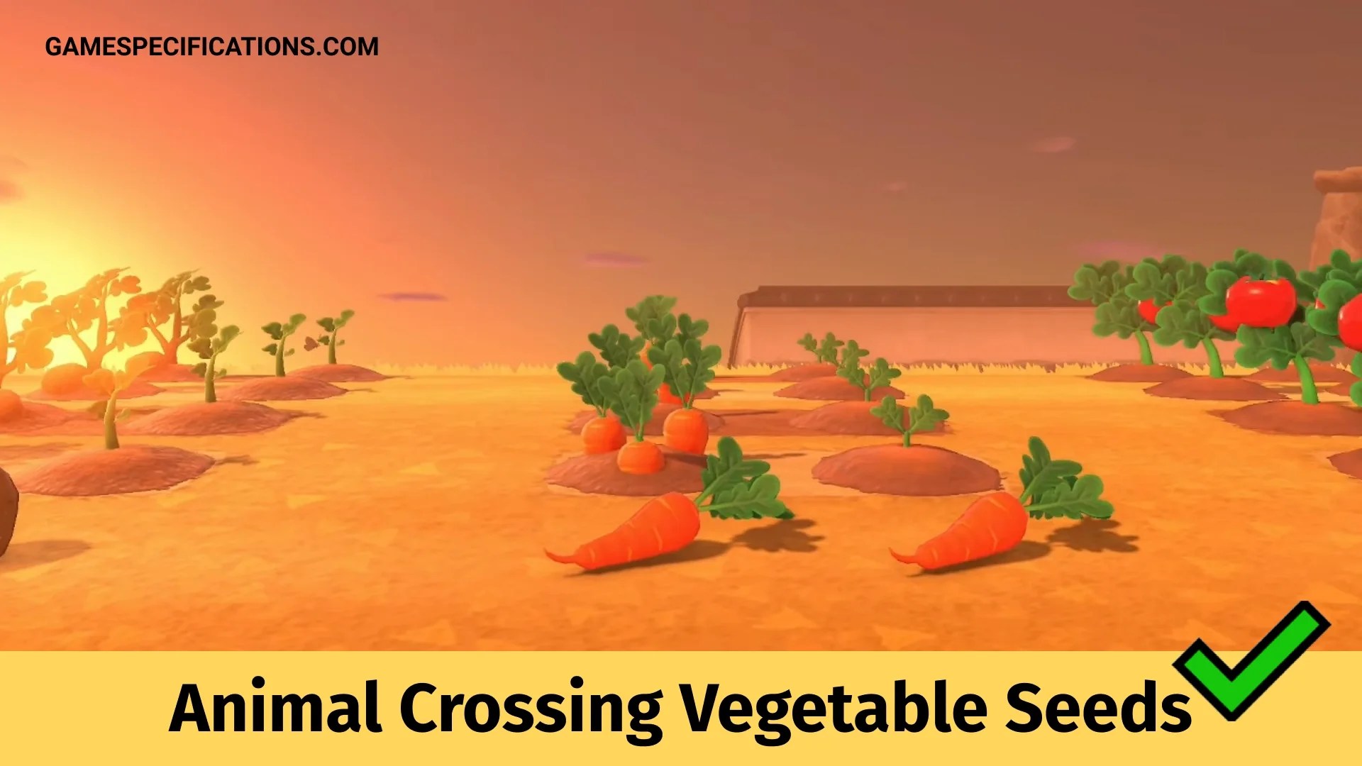 Animal Crossing Vegetable Seeds Guide Game Specifications