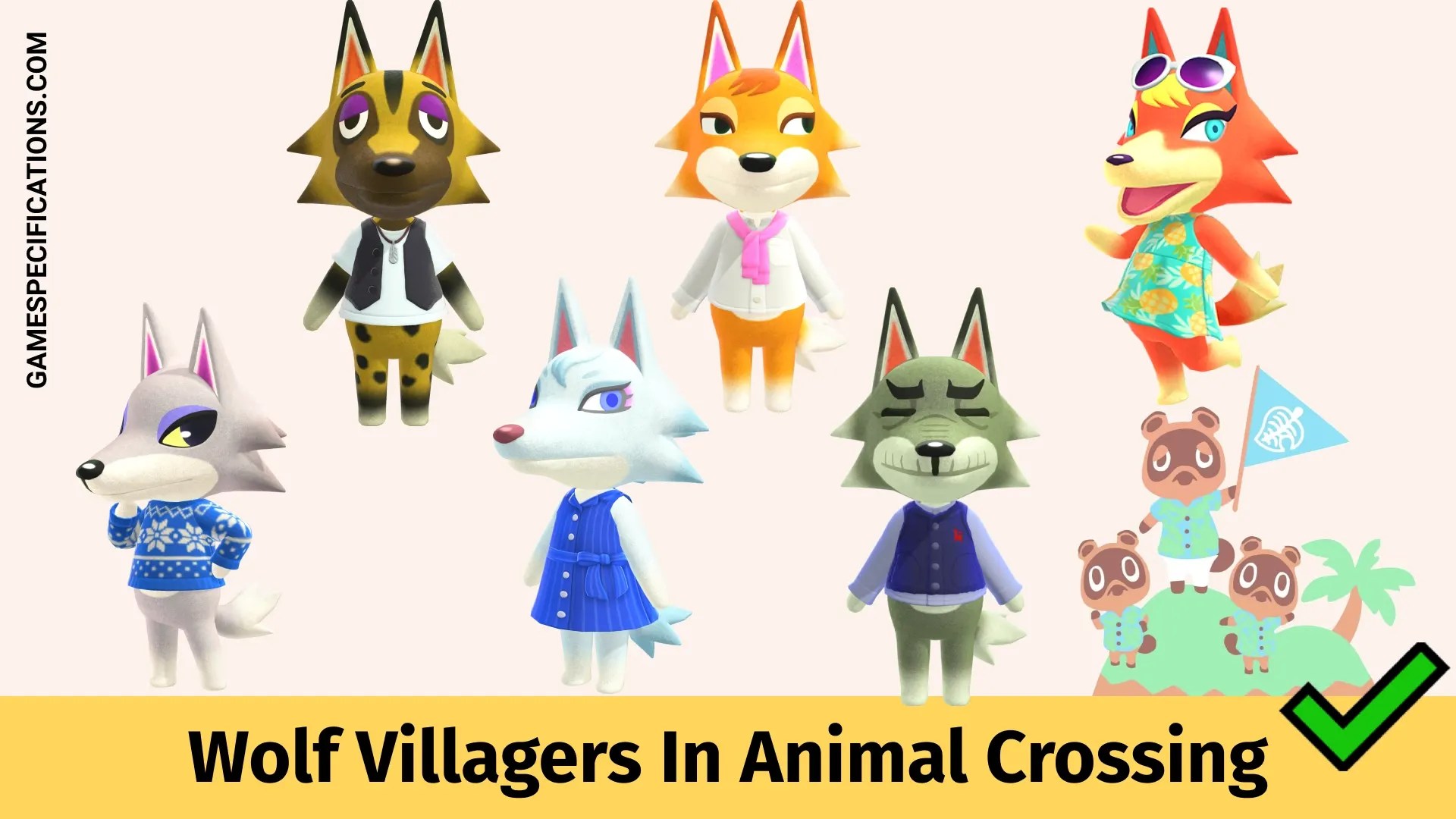 Wolf Villagers Animal Crossing List Game Specifications