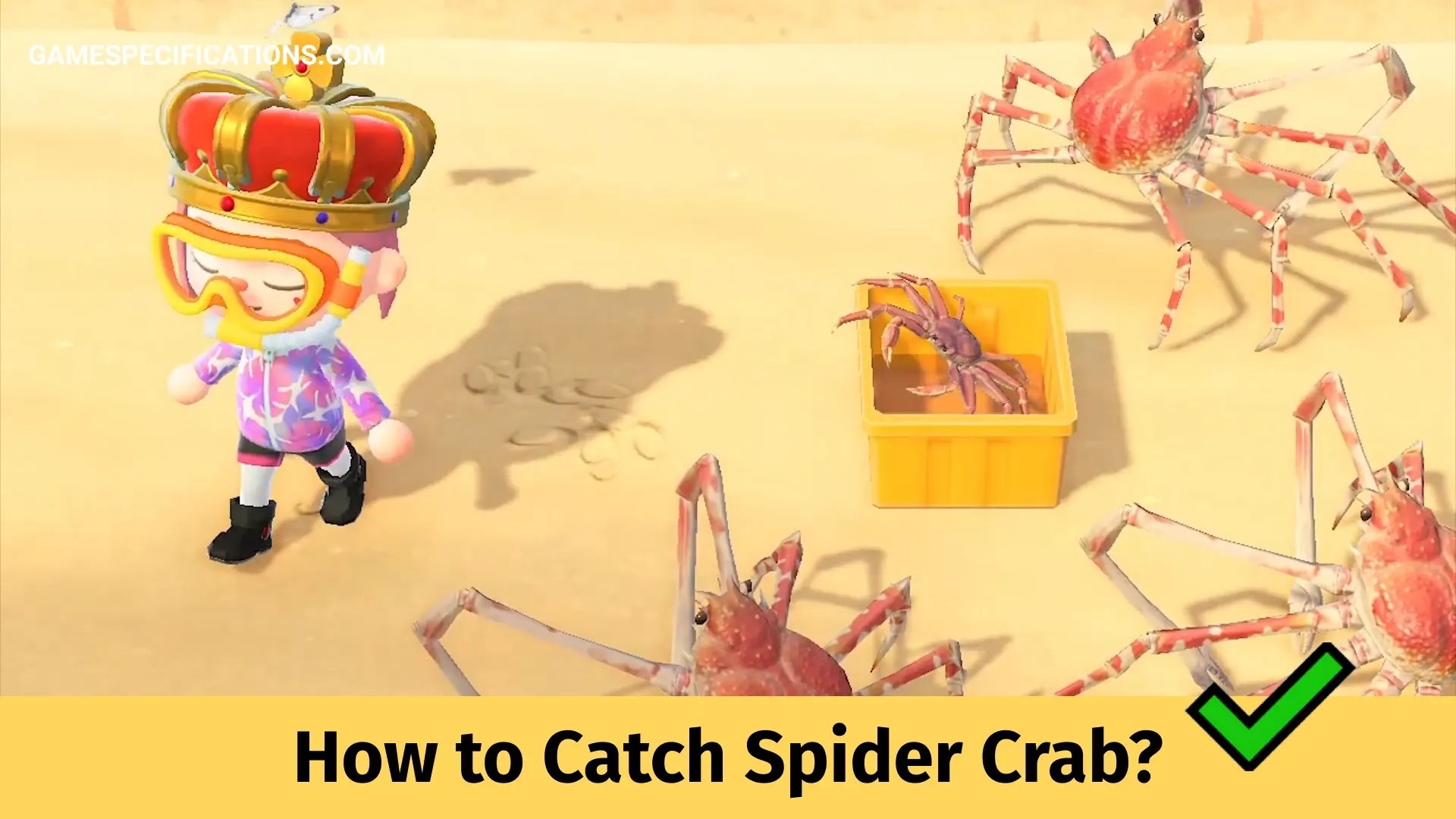 How To Catch Spider Crab In Animal Crossing Game Specifications