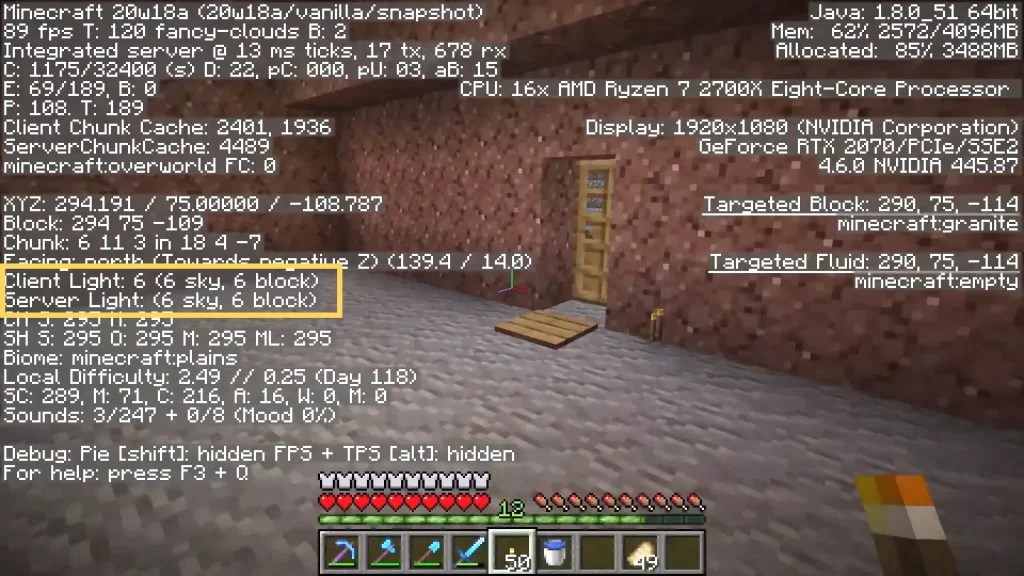 How To Check Light Levels In Minecraft Game Specifications