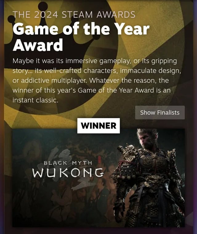 Wukong, 2024 Steam Ödüllerinde Üç Ödülle Damga Vurdu