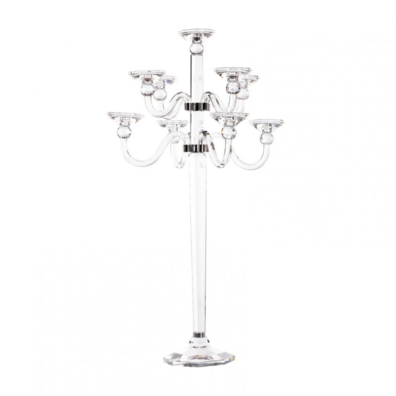 CANDELABRO cristallo H90cm 9fuochi XCLT315 wedding candelabri