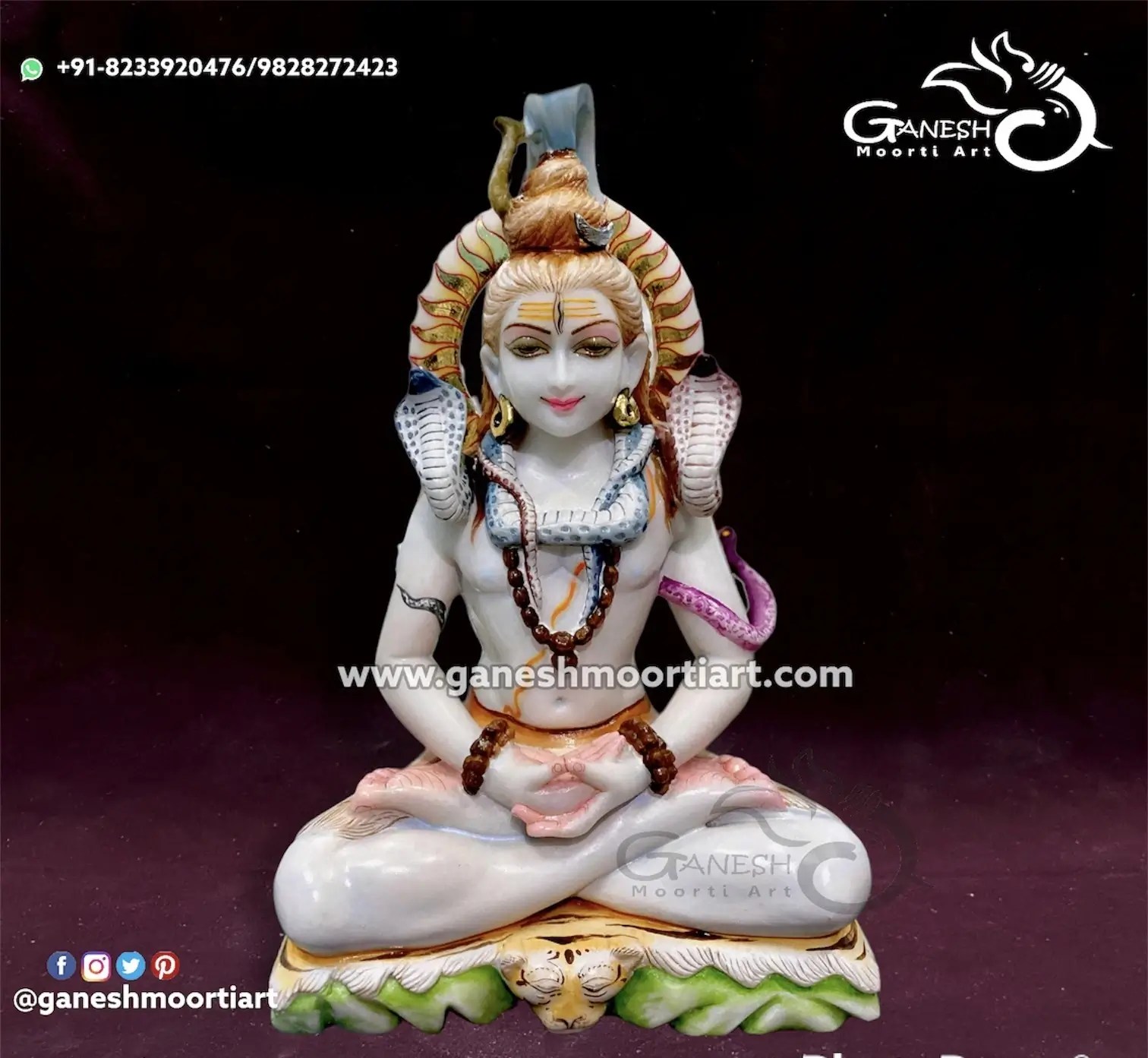 White Marble Shiv Ji Statue Shiva Marble Statues in India