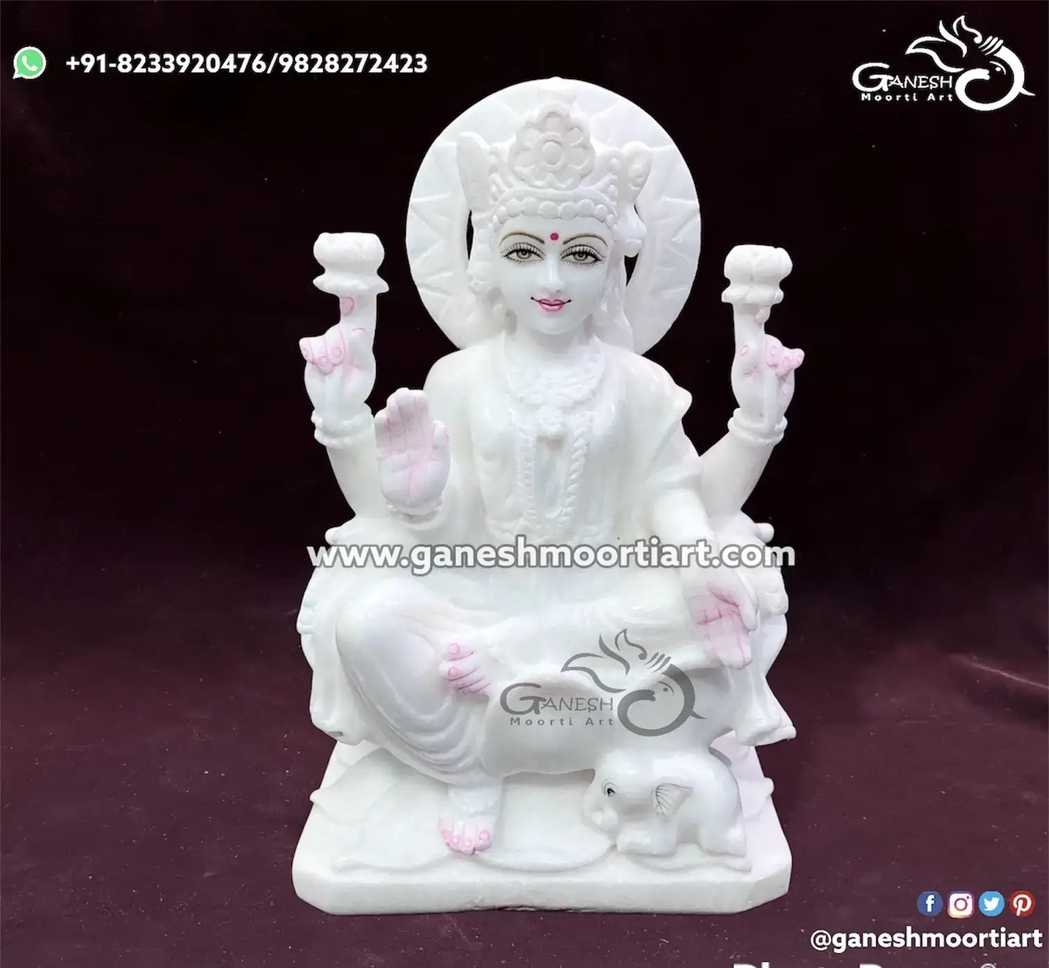 White Marble Lakshmi Statue Best Marble Statue manufacturer form India