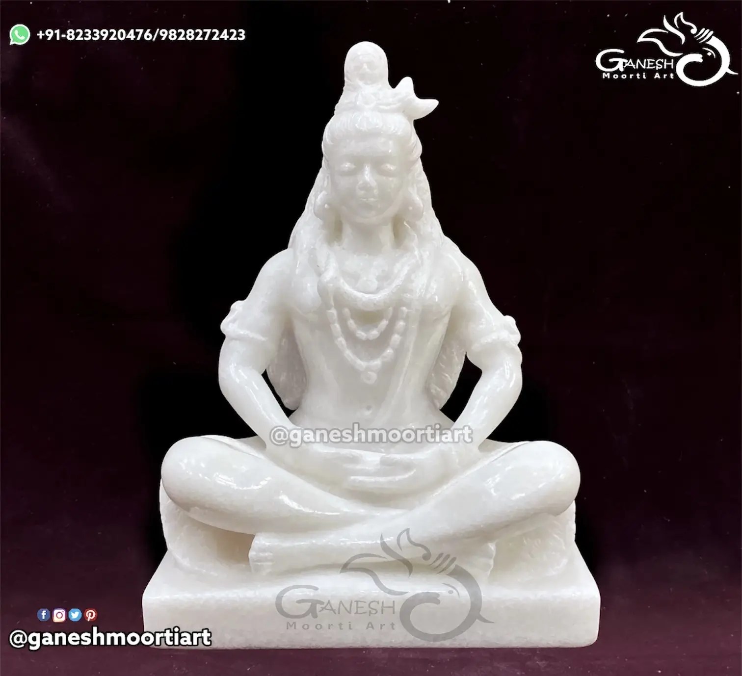 White Marble Shiv Ji Statue Shiva Marble Statues in India