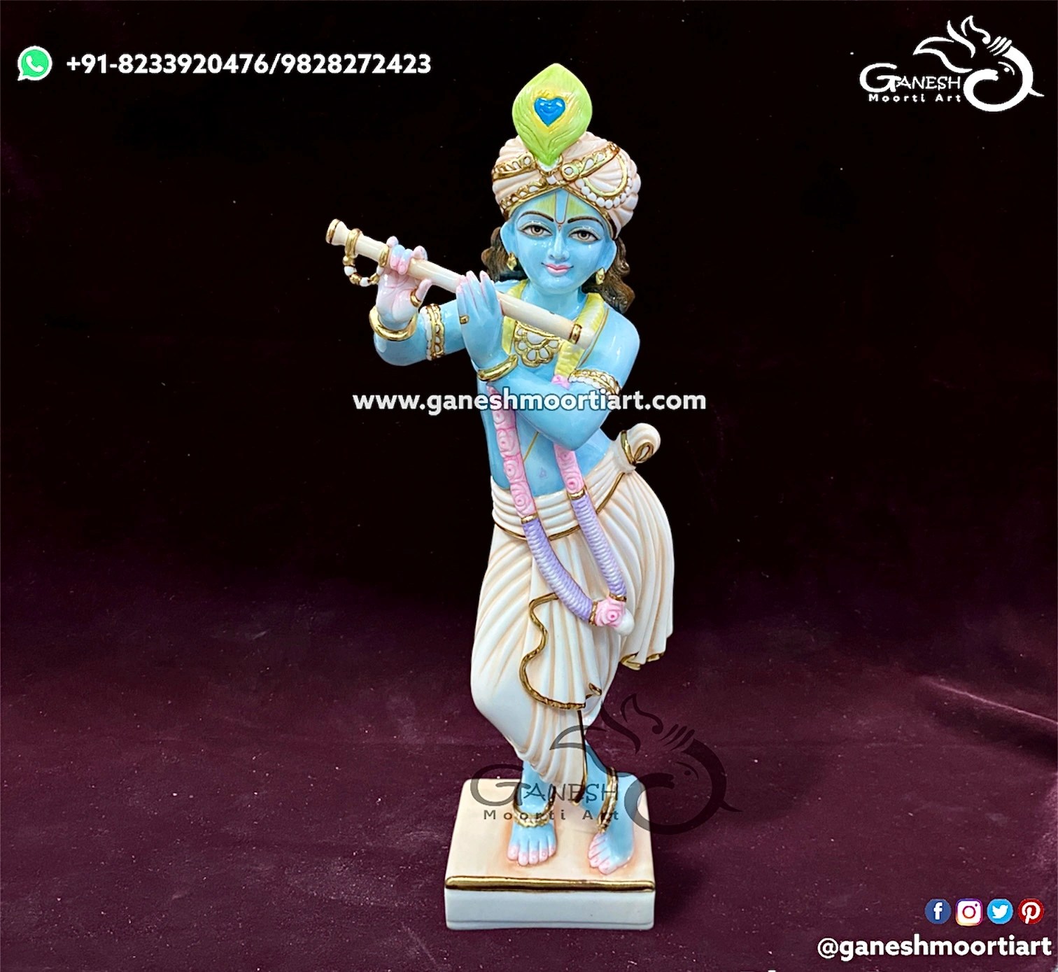 Krishna Marble Statue Little Krishna Marble Idol Maker