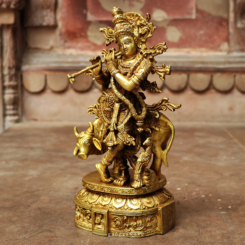 Lord krishna brass statue Buy exclusive brass statues, collectibles
