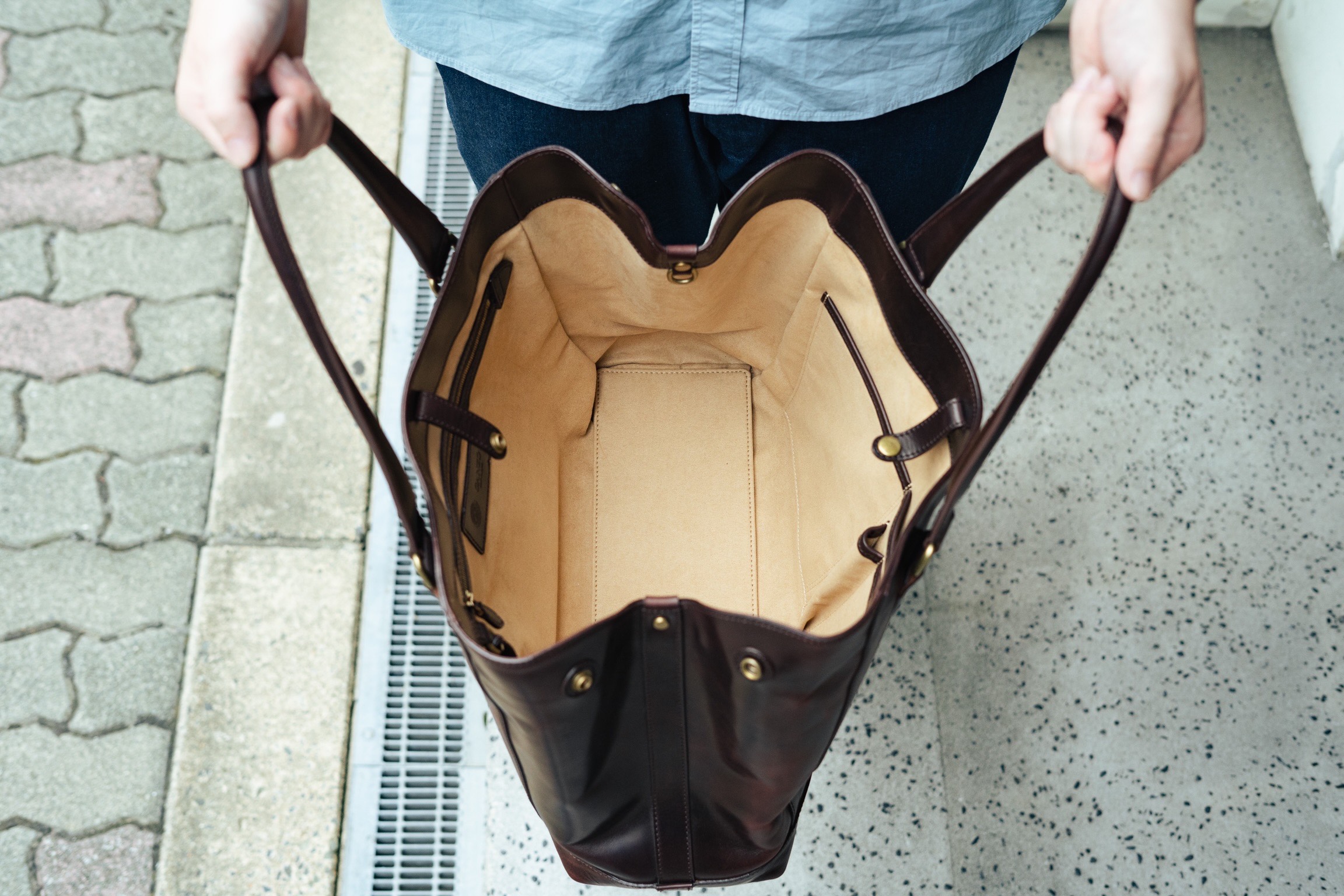 送料込 GANZO GUDオープントートバッグ 黒 バッグ