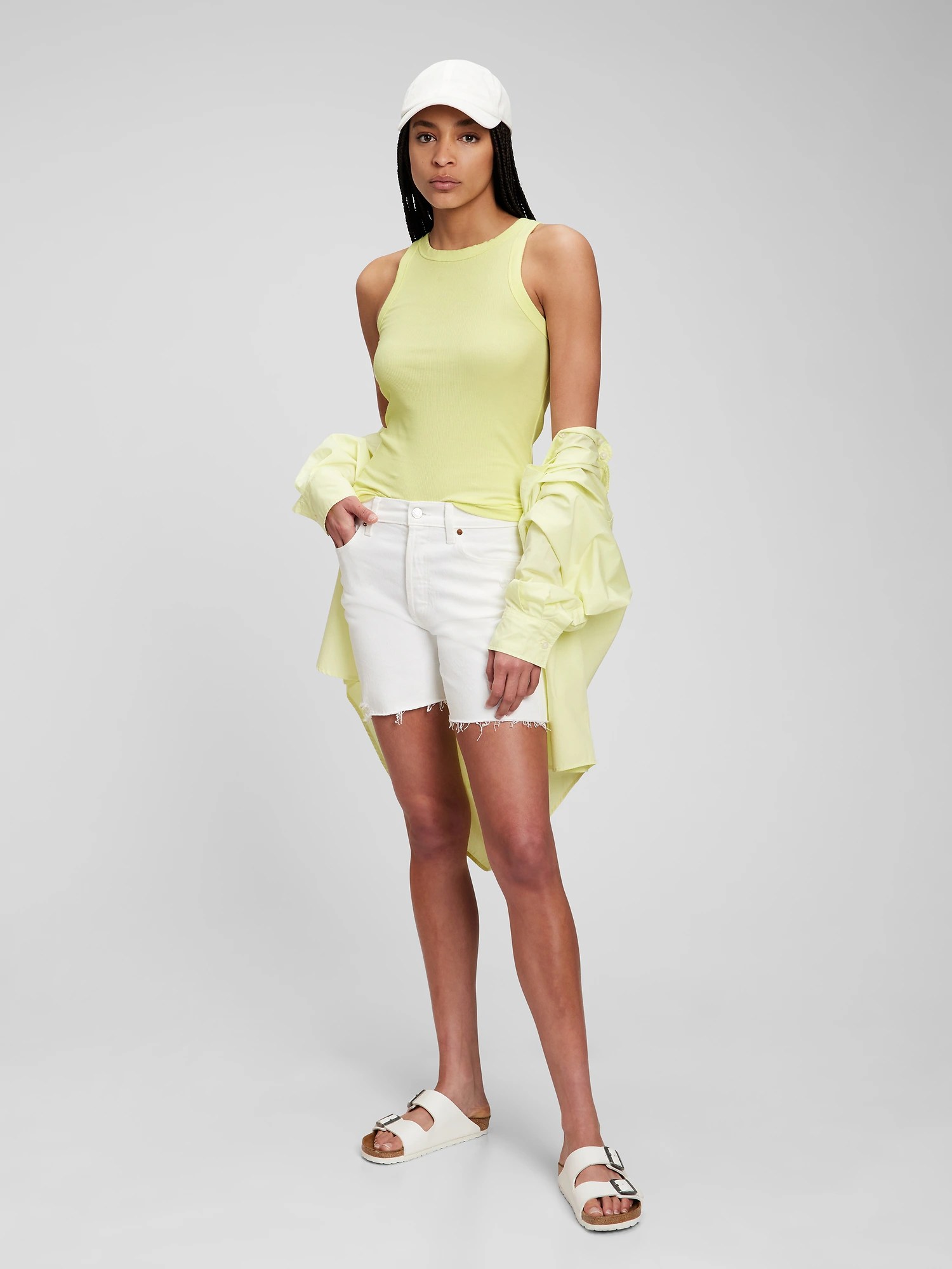 Rib Halter Tank Top Gap