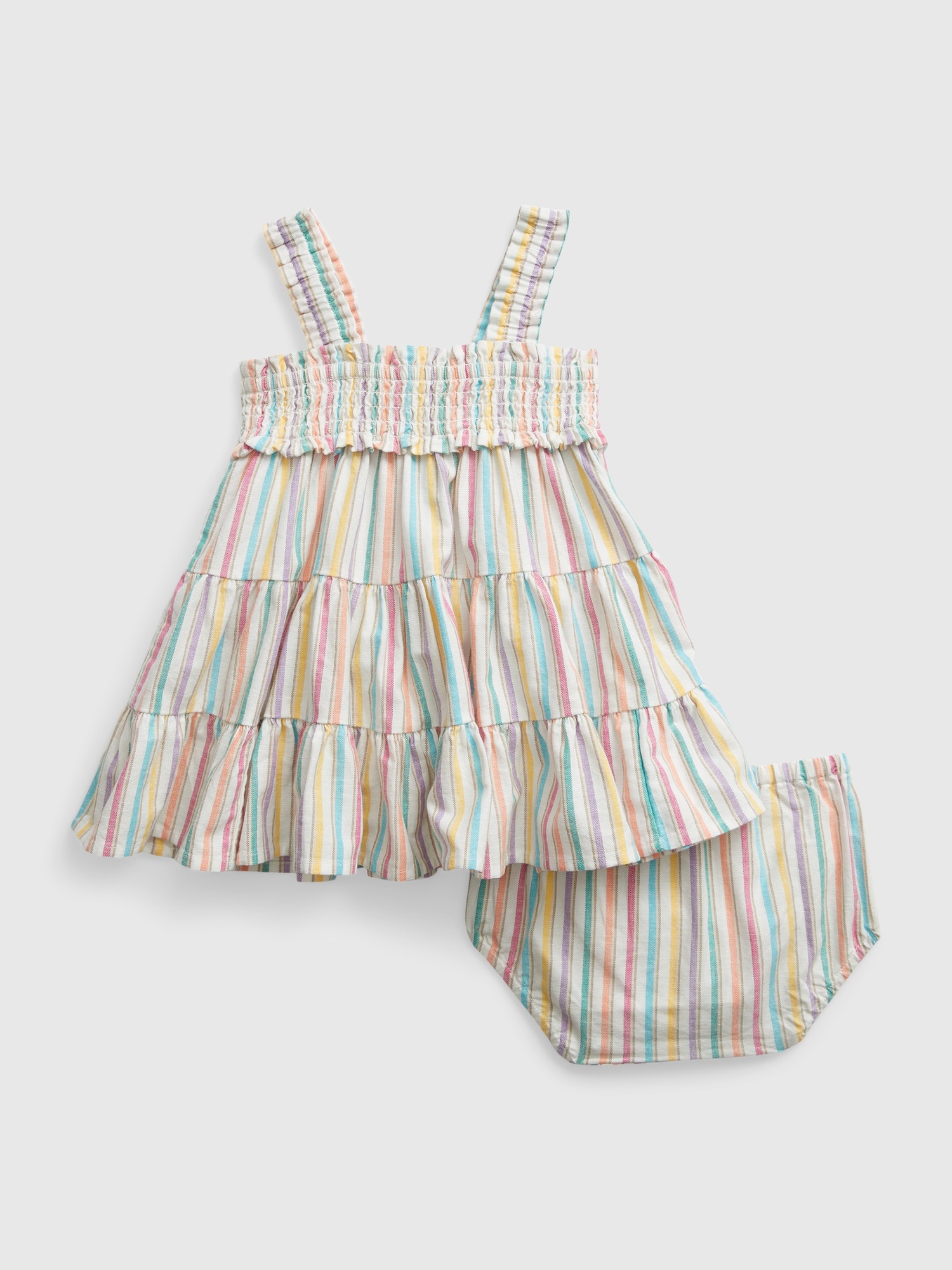 Baby Tiered Stripe Dress Set Gap