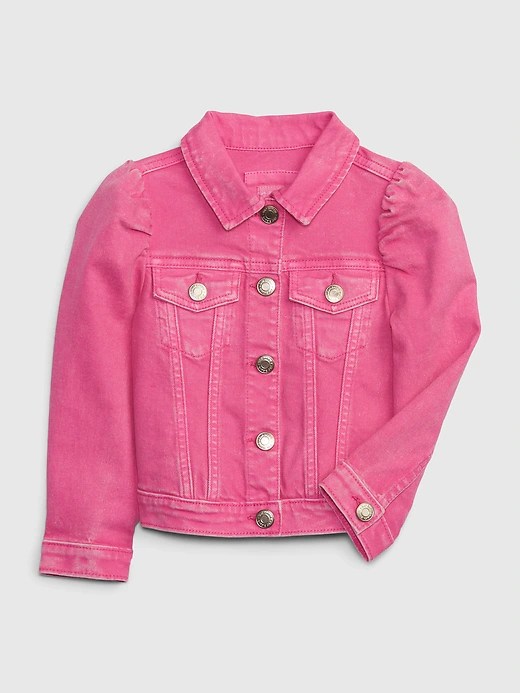 Gap × Barbie™ Toddler Puff Sleeve Icon Denim Jacket Gap